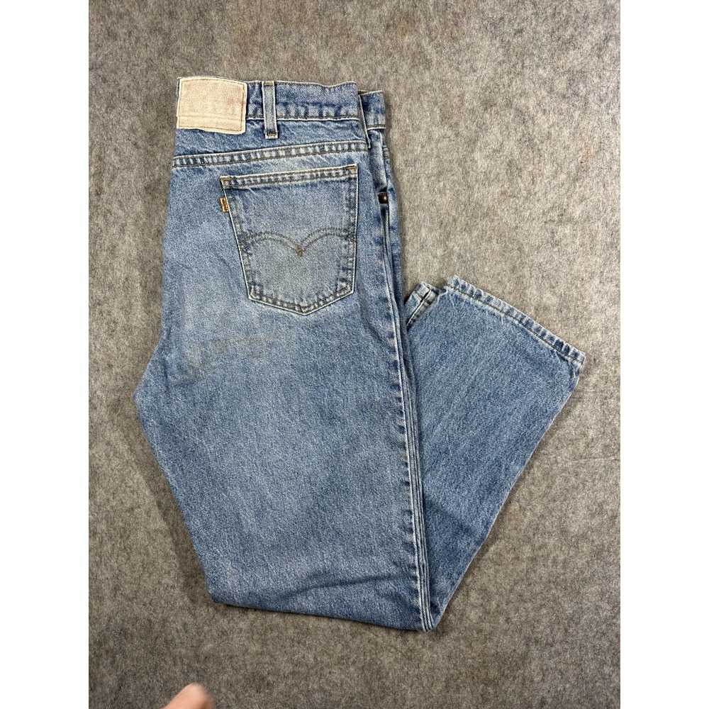 Levis Orange Tab Jeans Mens 36x31 Vintage USA Made Relaxed Fit Light Wash